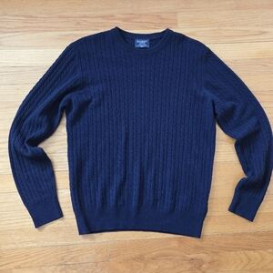 Hackett London Cashmere Merino mens sweater Dadcore Modern Gentleman Navy